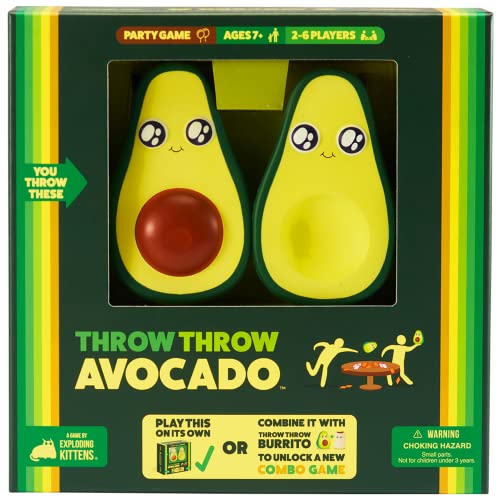 Exploding Kittens Throw Throw Avocado 2-6 Players - Ages 7+ - 15 Minutes to Play - Dodgeball Card Game - Party Game, Family Game Night, Kid and Adult Card Game - Image 1