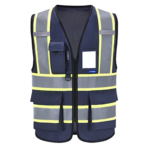 AYKRM 6xl 7xl 8xl navy safety vest big and tall - Image 1
