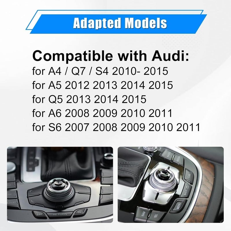 NLQR Navigation Button Joystick MMI Knob Repair, Fit for Audi A4 A5 A6 A8 Q5 Q7 S4 S6 S8 2004-2015, Replace 8K0998068 8K0998068 A, Control Center Button Cover - Image 3