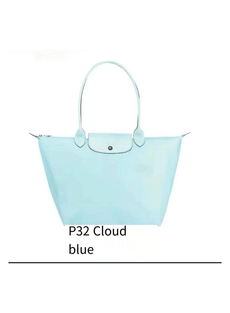 Women's Fashion Multi functional Zipper Shoulder Bag Handbag Blue 31cm * 31cm * 19cm  - Image 1
