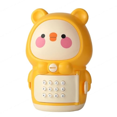 SHAKTISM Cartoon Animal Money Storage Tank for Kids,Electronic Piggy Bank with Music, Keypad & Story Function Secure Coin Bank Safe for Boys & Girls (Chick Design) - Image 3