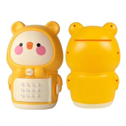 SHAKTISM Cartoon Animal Money Storage Tank for Kids,Electronic Piggy Bank with Music, Keypad & Story Function Secure Coin Bank Safe for Boys & Girls (Chick Design) - Image 1