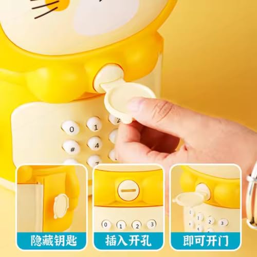 SHAKTISM Cartoon Animal Money Storage Tank for Kids,Electronic Piggy Bank with Music, Keypad & Story Function Secure Coin Bank Safe for Boys & Girls (Chick Design) - Image 4
