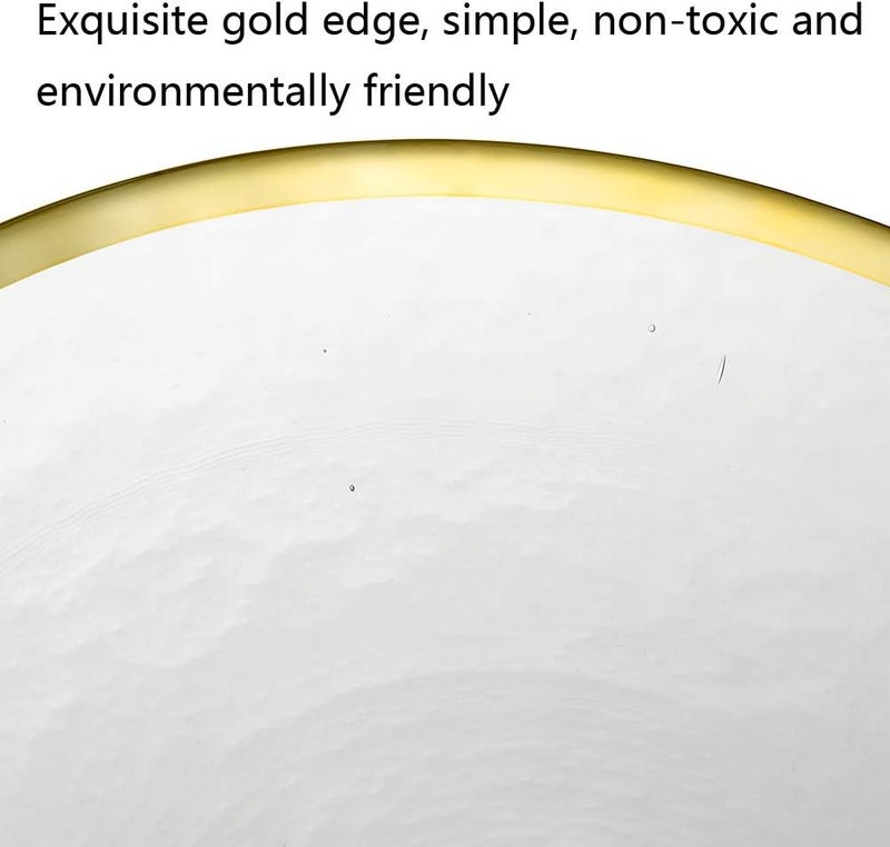 NUPTIO Charger Dinner Plates Set Gold Rim Chargers Under Plate 2PCS Clear Glass Tray Round Salad Dish for Dining Wedding Party Christmas Reception Banquet Event Dessert Table Decoration 78 10 Inch - Image 5