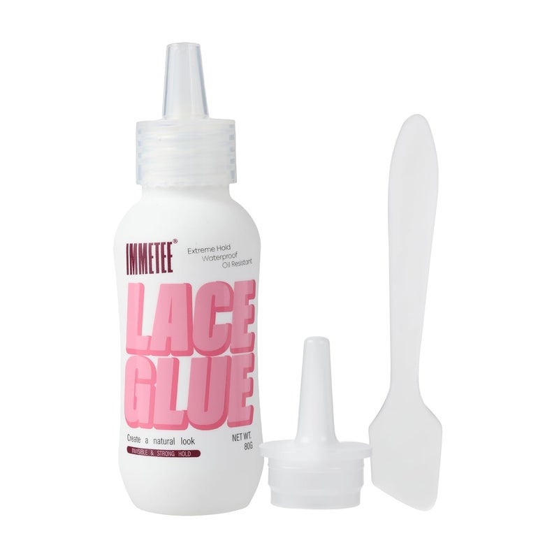 Wig Glue, Lace Glue for Wigs, Strong Hold Transparent Lace Adhesive for Hair Replacement Invisible 80g - Image 1