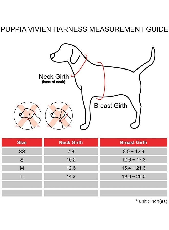 PUPPIA Puppia Vivien Dog Harness Over-The-Head All Season Cute No Pull No Choke Walking Training Adjustable for Small Dog, Sky Blue, Medium  - Image 5