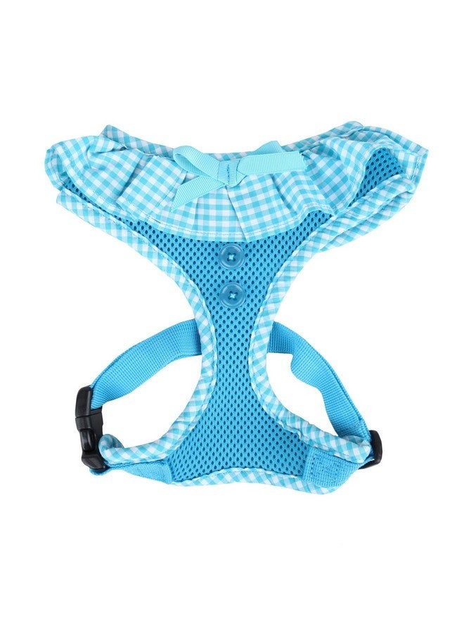PUPPIA Puppia Vivien Dog Harness Over-The-Head All Season Cute No Pull No Choke Walking Training Adjustable for Small Dog, Sky Blue, Medium  - Image 1