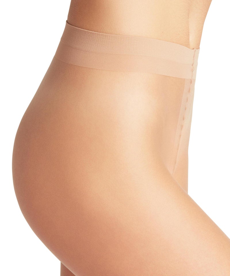 FALKE جوارب فالك النسائية شيلينا 12 دينير، لمسة لامعة، حزام خصر ضيق، شفاف للغاية، نايلون، بيج (ذهبي 4699)، XL، 1 زوج - Image 5