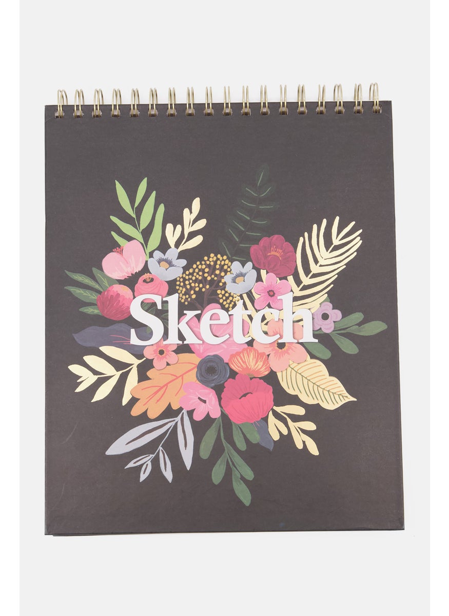 Floral Print Sketch Note Books, Black - pzsku/ZBBE1A872563E74BDE30DZ/45/_/1739283294/490870bf-5215-41ab-889a-022533e9b19b