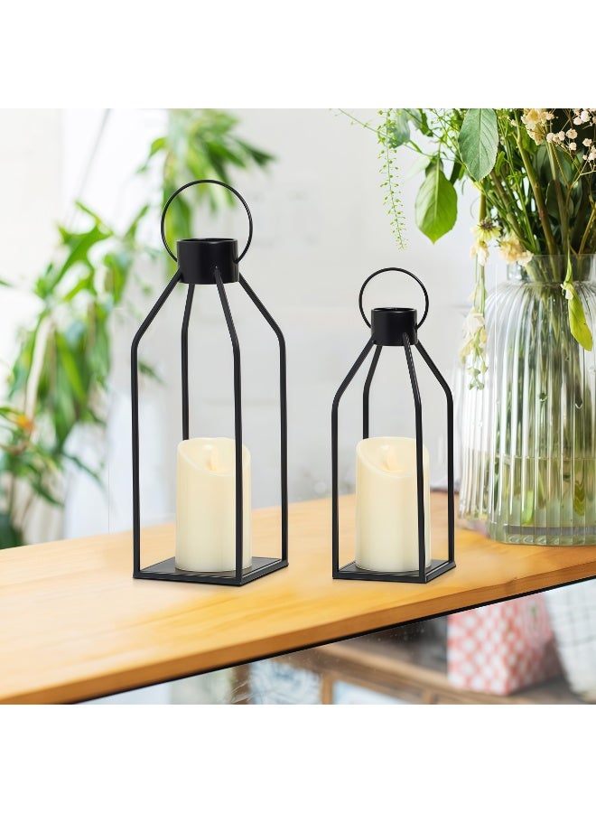 Decorate Modern Farm Lanterns, Candle Lanterns Front Porch Decoration for Home, Living Room, Fireplace, Indoor and Outdoor Decoration Without Glass (except Candles) - Image 5