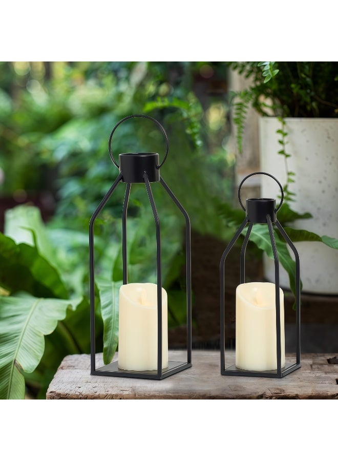 Decorate Modern Farm Lanterns, Candle Lanterns Front Porch Decoration for Home, Living Room, Fireplace, Indoor and Outdoor Decoration Without Glass (except Candles) - Image 4
