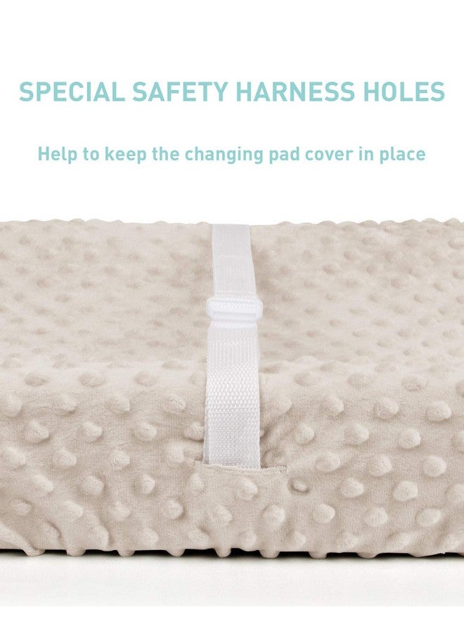 Babebay Changing Pad Cover - Babebay Ultra Soft Minky Dots Plush Changing Table Covers Breathable Changing Table Sheets Wipeable Changing Pad Covers Suit for Baby Boy and Baby Girl - Image 3