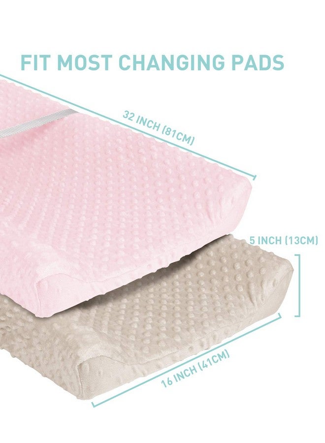 Babebay Changing Pad Cover - Babebay Ultra Soft Minky Dots Plush Changing Table Covers Breathable Changing Table Sheets Wipeable Changing Pad Covers Suit for Baby Boy and Baby Girl - Image 4