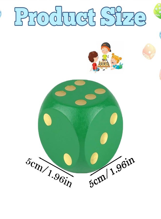BdelrinQue Green Big Dice, Dice Cube, Dices, Suitable for Board Games, Party Events, Camping Trips, Family Entertainment and Educational Tools - Image 2