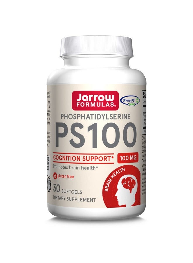 jarrow formulas Ps100100 Mg Phosphatidylserine (Ps) From Sunflower Lecithin (Soyfree) 30 Servings (Softgels) Promotes Brain Health & Cognition Support Dietary Supplement Gluten Free - Image 1