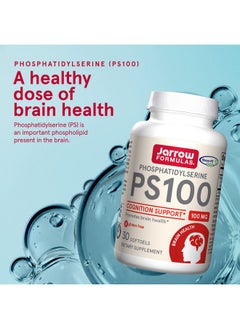 jarrow formulas Ps100100 Mg Phosphatidylserine (Ps) From Sunflower Lecithin (Soyfree) 30 Servings (Softgels) Promotes Brain Health & Cognition Support Dietary Supplement Gluten Free  - Image 3