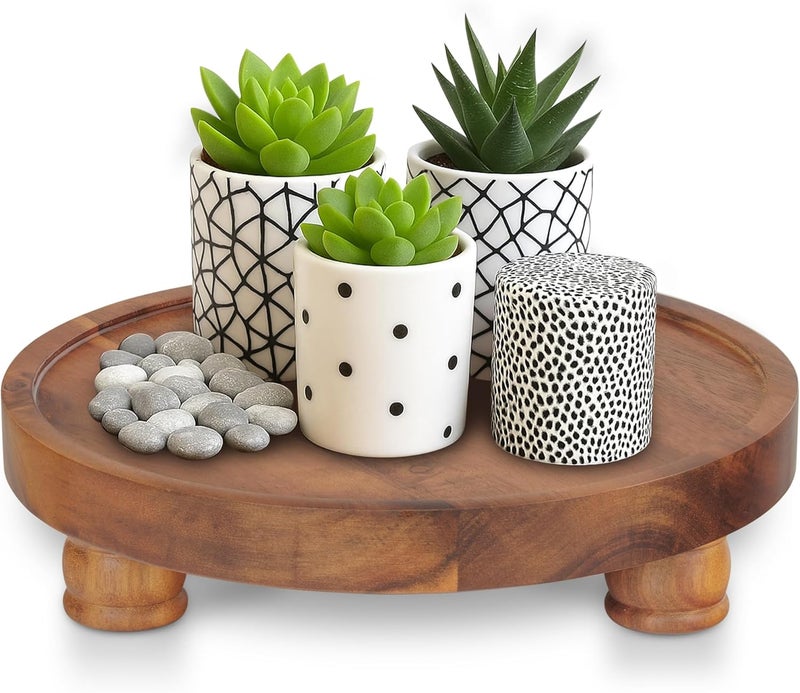DEMIGO Acacia Pedestal Riser (Round Style #2) - Image 1