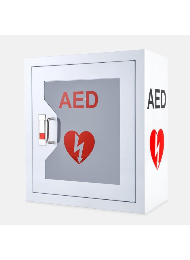 BIONEX AED Defibrillator Wall Mount Storage Cabinet Stainless Steel Safe Storage Box for Home Office Hospital Public Use - Image 1