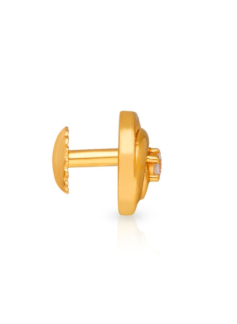 Malabar Gold and Diamonds 22k 916 Purity Gold Studs Earrings for Women DZER304Y  - Image 2
