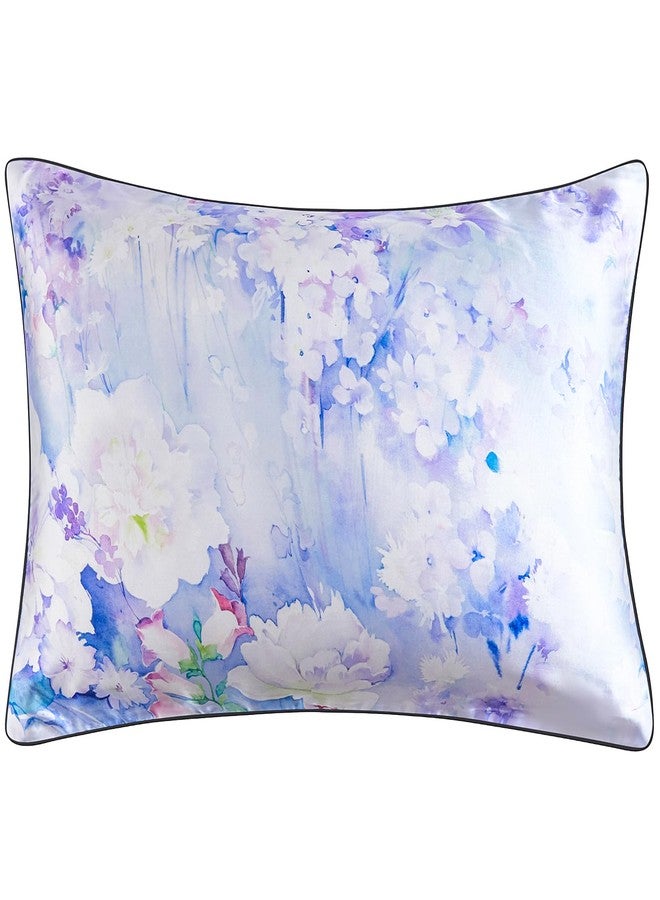 YIYEA Rayon Derived from Bamboo Satin Pillow Case, Similar to Silk, Zipper Closure, Standard Size, Floral - Image 1