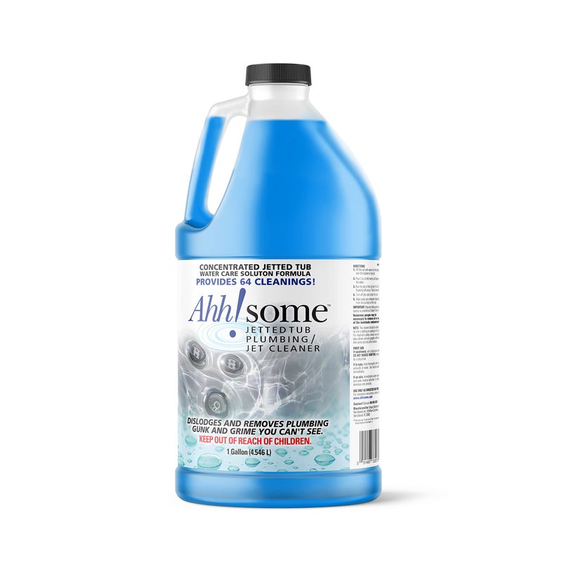 Ahh-Some AhhSome Jetted Tub & Hot Tub Cleaner, Powerful Spa Bath Cleaning Solution for Jacuzzis & Whirlpools, 1 Gallon (64 Treatments), Professional Grade Septic Safe Solution for Hot Tubs, Made in USA - Image 1