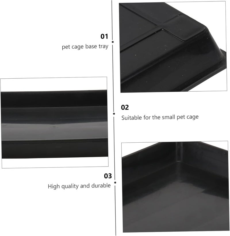 TOYANDONA Thickened Plastic PET Cage Tray for Dogs Cats and Rabbits Sturdy Poop Tray Non-Slip Base for Dog Crate and Rabbit Cage Cleaning - Image 4