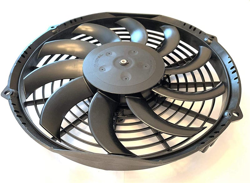 SPAL 30100435 10'' Low-Profile Radiator Puller Fan Curved Blades 12 Volt 847 cfm VA11-AP7/C-57A Cooling for Radiators, Oil Coolers, and Compact Applications - Image 1