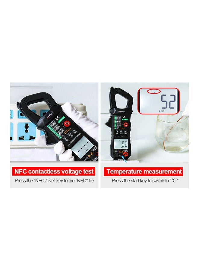 NIBEMINENT LCD Digital Clamp AC/DC Current Measuring Meter Black - Image 3