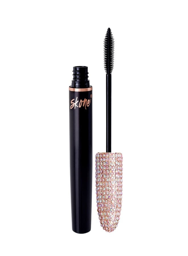 Skone Cosmetics Insanely Intense Waterproof Mascara - Smudge-Proof, Long-Lasting and Volumizing for Thick, Lifted Lashes - Lengthening Mascara for a Dramatic, False Lash Effect & Eye-Catching Bling - Image 1