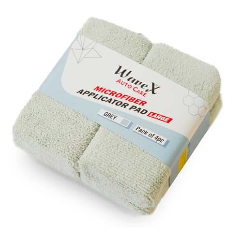 Wavex Microfiber Applicator Sponge for Car Polish | Ceramic Coating, Waxes, Polishes, Dressers & More - (4 pc) - Image 1
