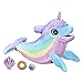 FurReal Wavy The Narwhal Interactive Animatronic Plush Toy Electronic Pet 80 Sounds and Reactions Rainbow Plush Ages 4 and Up - Image 4