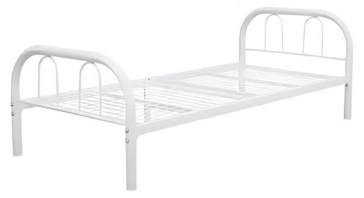 Single Metal Bed Frame 90x190 cm – Heavy Duty Steel Bed for Adults, Staff, Hostel & Guest Room – white Powder Coated Finish – Noise-Free, Strong & Easy to Assemble - Image 1