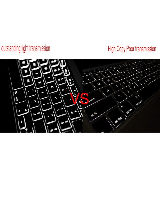 Bfenown Replacement Keyboard keycap Keycaps Keys for MacBook Air 13'' 15'' M4 Retina A3240 A3241, MacBook Pro 14'' 16'' M3 M4 Pro/Max A3185 A3186 A3401 A3112 A3403 2024-2025 Year (Black) - Image 3