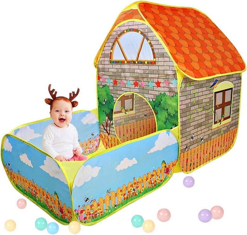 klarako Kids Play Tent, Pop Up Playhouse with Storage Carry Bag, Indoor/Outdoor Discovery Game Tents for Girls,Boys,Babies and Toddlers Pretend Play Garden House - Image 1