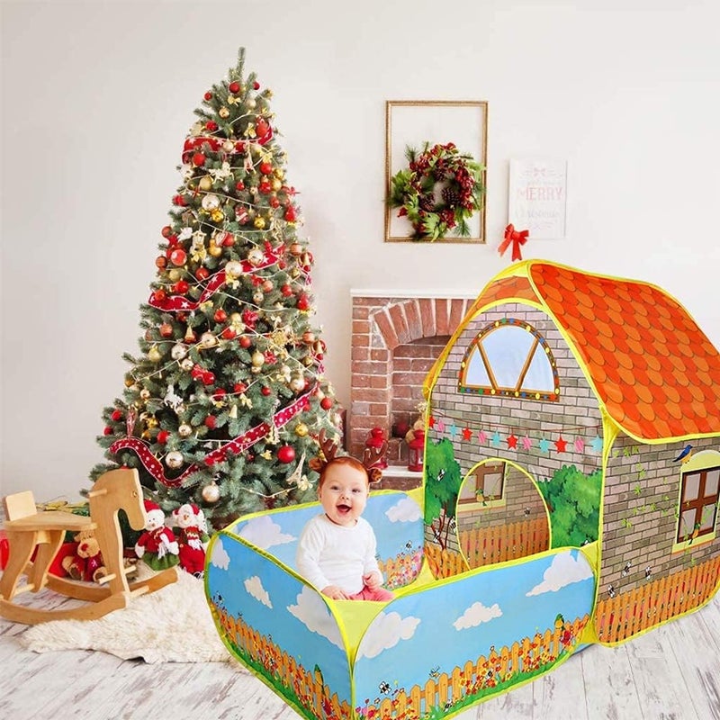 klarako Kids Play Tent, Pop Up Playhouse with Storage Carry Bag, Indoor/Outdoor Discovery Game Tents for Girls,Boys,Babies and Toddlers Pretend Play Garden House - Image 2