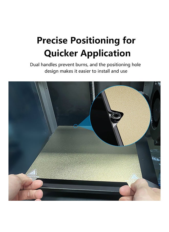 Generic - PEI PET Build Plate 3D Print Bed Textured PEI Surface + Smooth PET Surface Magnetic Spring Steel Flexible Platform Compatible with Ender-3 S1/ Ender-3 S1 Pro/End-5 S1/K1 3D Printers - 235*235MM - Image 1