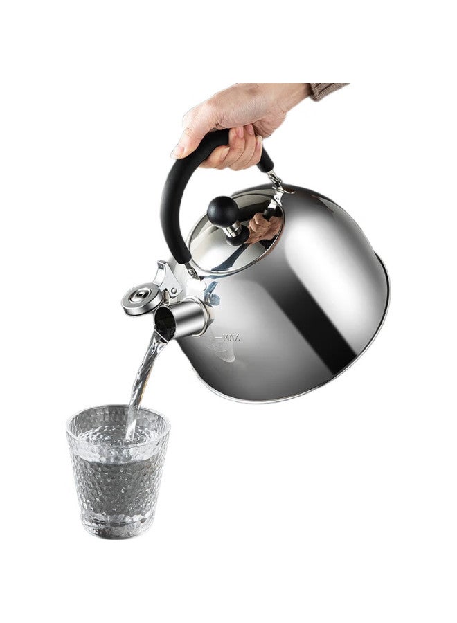 MAX COOK غلاية (ماكس كوك) ، ستانلس ستيل 304 ، 2 لتر سميكة تصدر صوت صفير ، فوهة سبائك الزنك ، متوافقة مع موقد الحث ، Mch5497 - Image 2