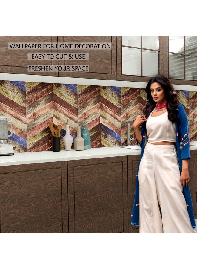 Kuber Industries Wallpaper Self Adhesive Wallpaper Sheet Polyvinyl Chloride Wallpaper For Home D Cor Kitchen Cabinets Wallpaper Roll 5 Meter Wp3 Multi - Image 5