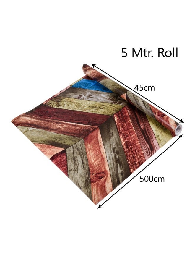 Kuber Industries Wallpaper Self Adhesive Wallpaper Sheet Polyvinyl Chloride Wallpaper For Home D Cor Kitchen Cabinets Wallpaper Roll 5 Meter Wp3 Multi - Image 3