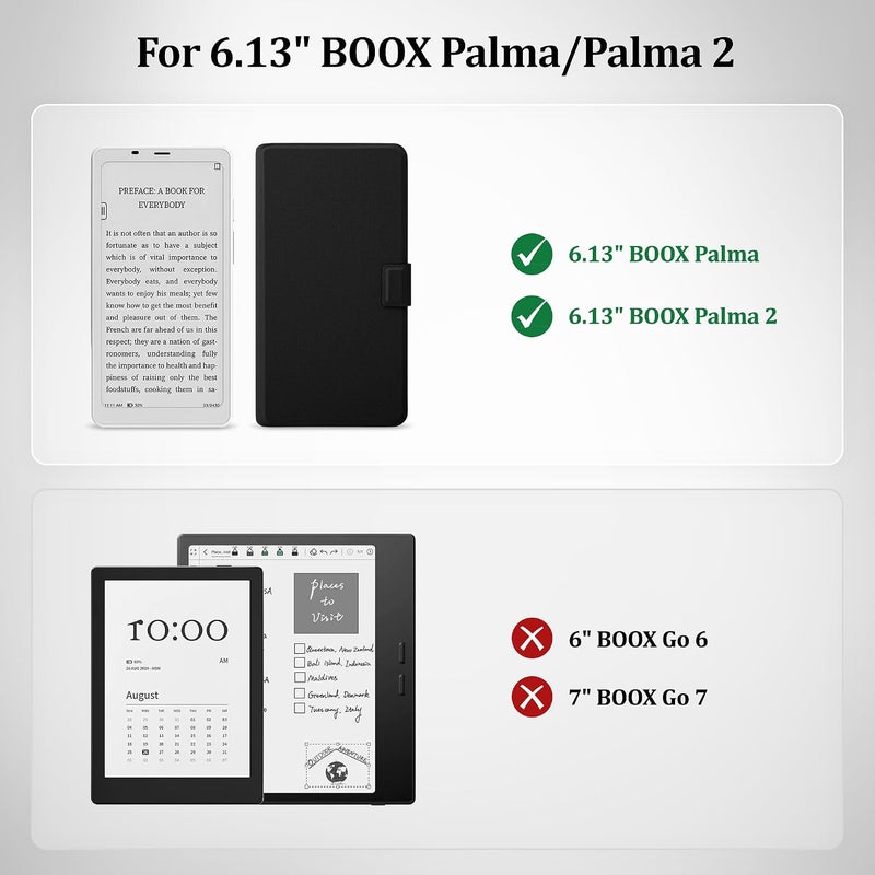 Vane Oak 2in1 Case for Onyx BOOX Palma 2 / Palma, Magnetic Detachable Folio Flip Cover, Slim PU Leather Case with Auto Wake/Sleep - Image 2