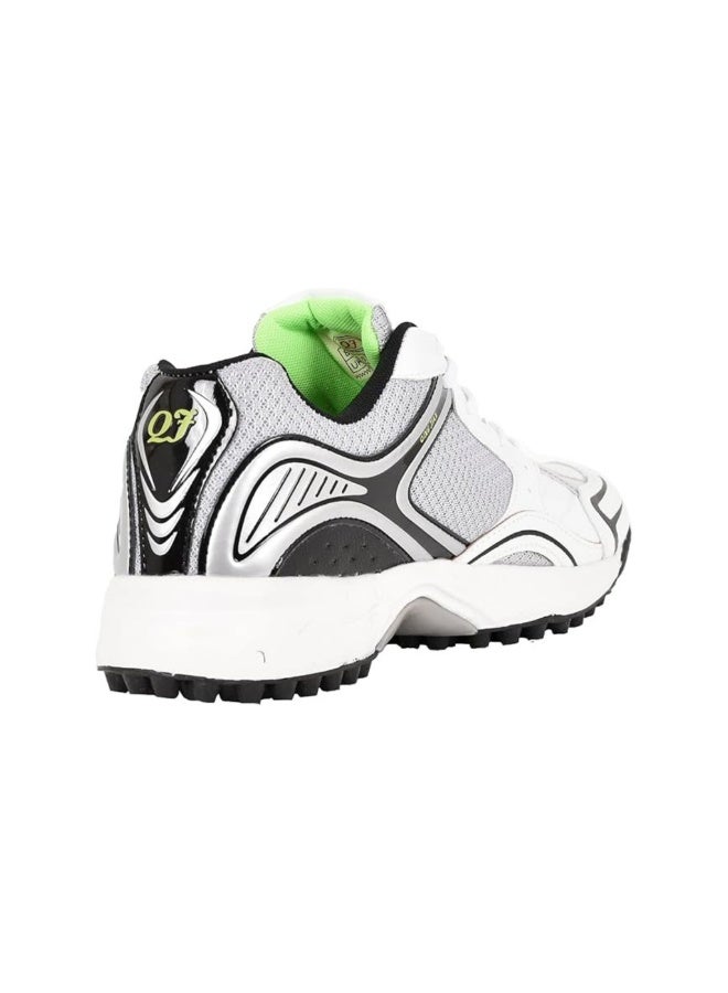 حذاء رياضي للكريكيت شبكي باللونين الأبيض والأخضر مع ألواح قابلة للتهوية ورباط وبطانة داخلية مريحة - Image 4