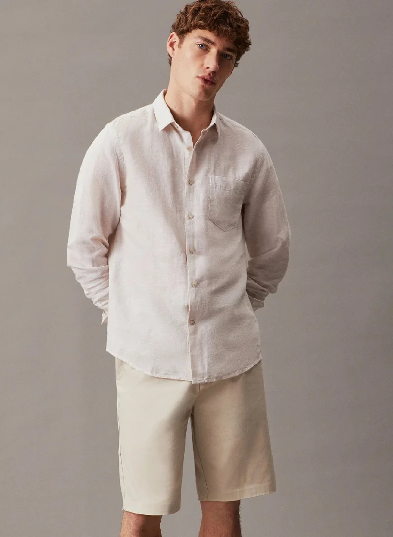 CALVIN KLEIN Linen Cotton Shirt