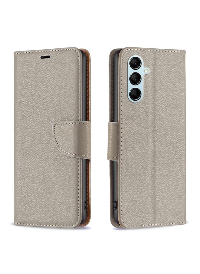 اس-توب جراب لهاتف Samsung Galaxy M14 5G مصنوع من الجلد بلون نقي وملمس الليتشي - Image 1