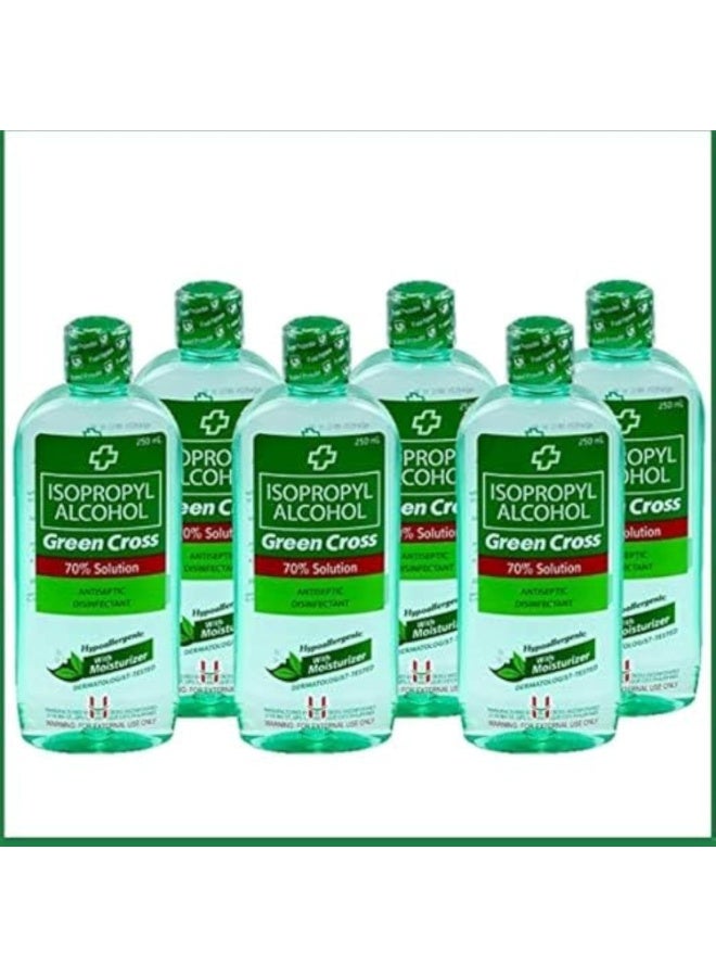 Green Cross Isopropyl Alcohol 70% W Moisturizer - 250ml (Pack of 6)