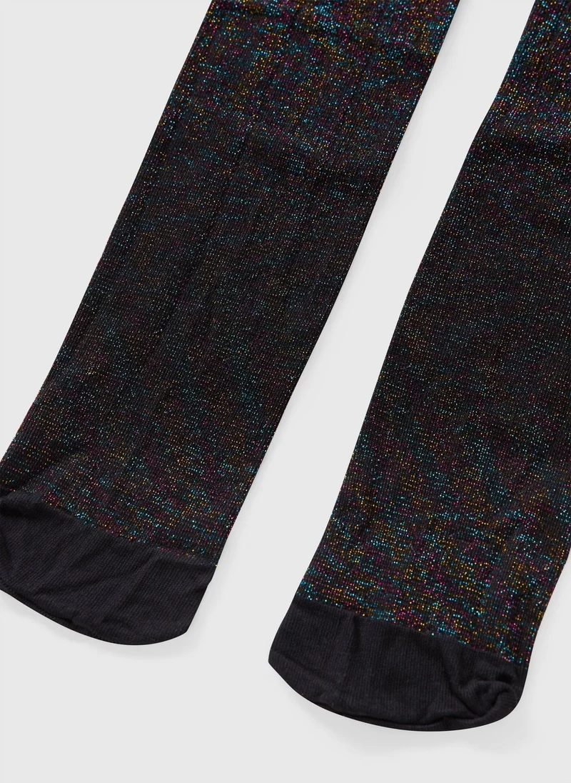 Matalan Girls Black Sparkle Tights