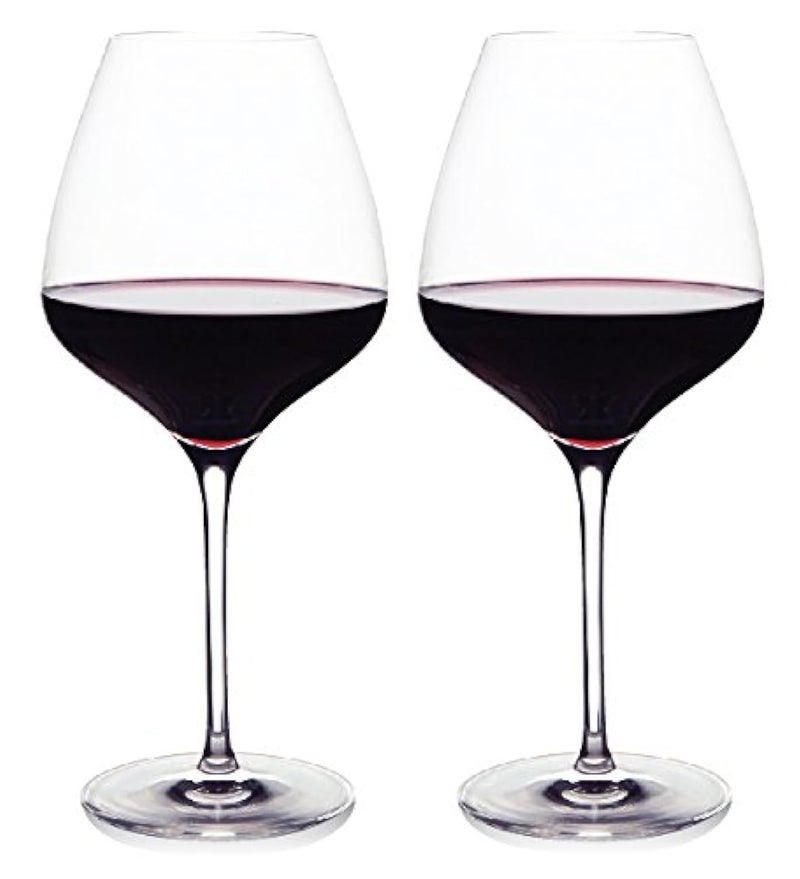 The One Wine Glass  Perfectly Designed Shaped Red Wine Glasses For All Types of Red Wine By Master Sommelier Andrea Robinson Premium Set Of 2 No Lead Crystal Glasses and Break Resistant