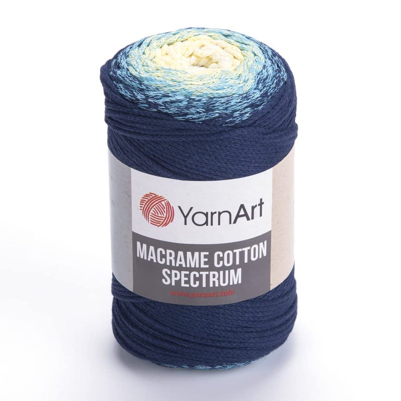 YarnArt Yarn Art Macrame Cotton Spectrum Macrame Cord 880 Oz 24606 Yds 80 Cotton Macrame Rope Multicolor Macrame Colorful Macrame Yarn Weight Worsted  Aran4 1328 