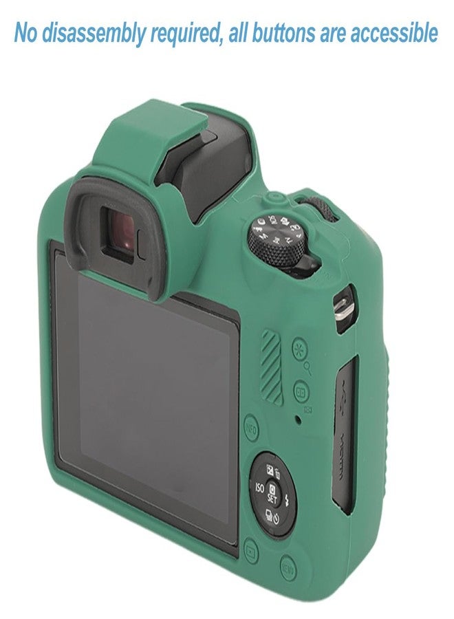 Pocoukate Case for Canon EOS R100 Camera, Soft Silicone Protective Cover Skin with EOS R100 Screen Protector Accessories for EOS R100 Mirrorless Camera Silicone Case - Deep-Green - Image 4