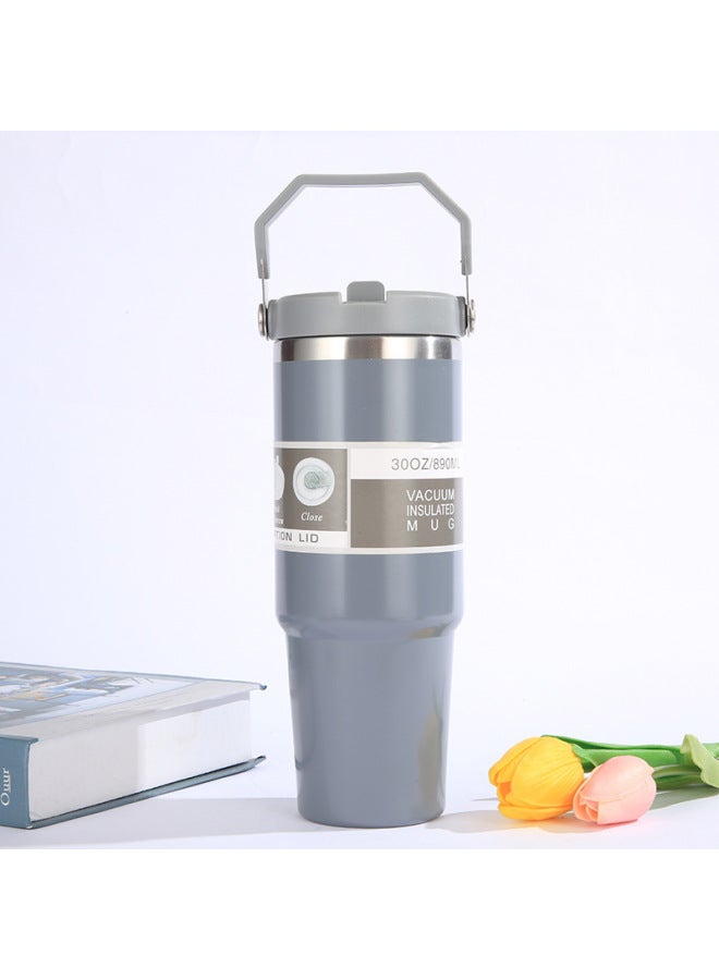 Portable Ice Cup, Portable Car Cup, Coffee Cup, Stainless Steel Double-layer Insulated Water Cup