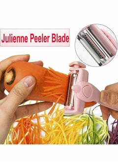 Y&D 3 in 1 Multifunctional Stainless Steel Fruit and Vegetable Peeler - Citrus Orange Potato Peelers with Rotating Serrated Straight Slicer Blades, Premium  - Image 5